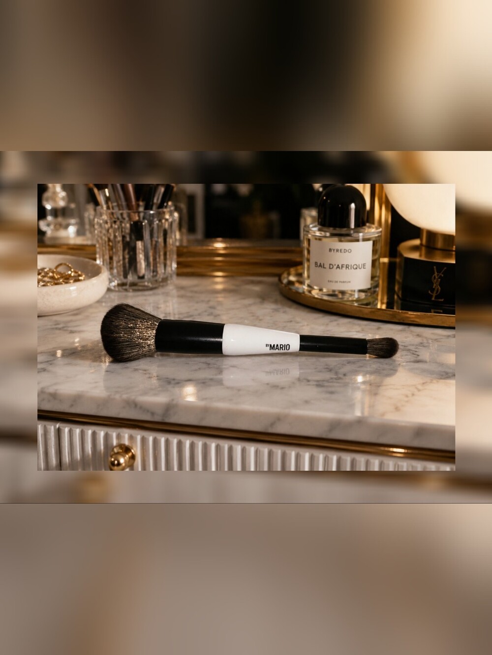 MAKEUP BY MARIO F1 Dual-Ended Contour and Blush Brush New